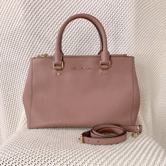 Michael Kors Handbags - Michael Kors Sutton Handbag Purse Dusty Rose